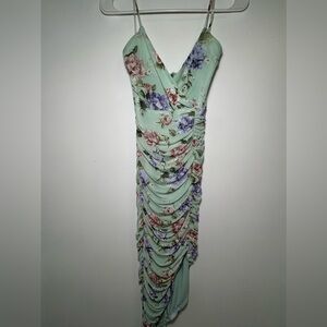 Green Floral midi dress